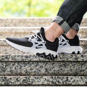 Nike react presto mens sneakers black and white